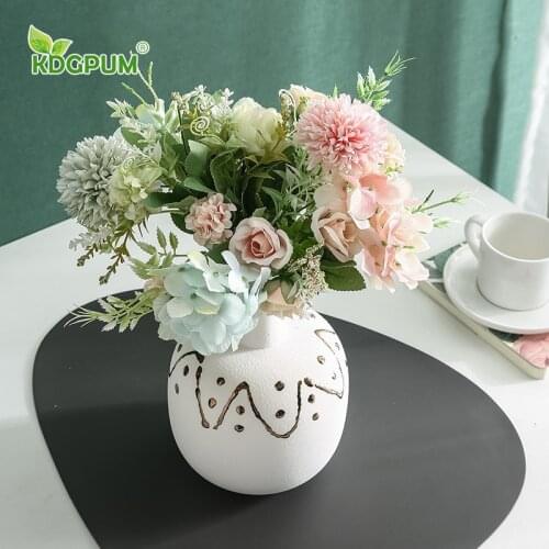 Modern Handmade Ceramic Vase Can Be Hydroponic Geometric Shape Flower Arrangement Nordic Home Decoration Ornaments