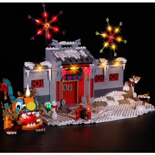 LED Light Up Kit For Story of Nian 80106 Building Kit Lighting Set Building Blocks Bricks Toys New Year