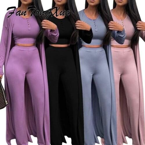 Office Lady 3 Piece Set Women Solid Tank Tops Straight Pants & Cardigan OL 3Pcs Spring/Autumn Sheath Full Sleeve Pant Sets Women