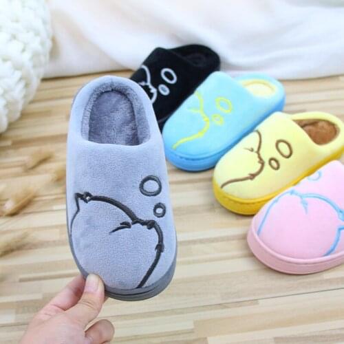 Winter Cartoon Animal Cute Unicorn Bear Women Warm Home Plush Slippers Baby Kids Fashion Soft Stuffed Furry Indoor Cotton Shoes