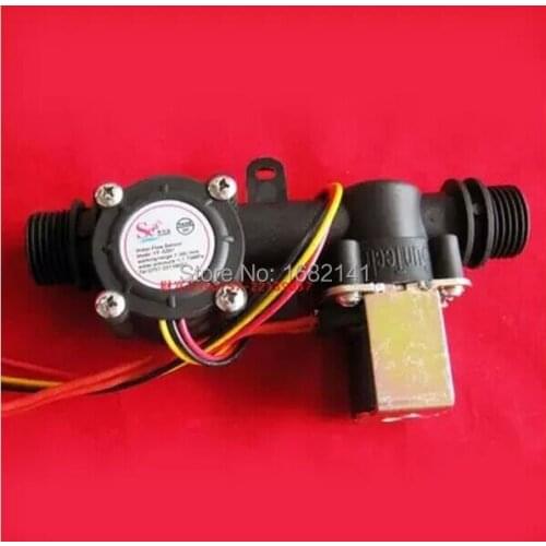 10sets/lot,Water Flow Sensor Electric Valve, Water Control Machine / Shcool IC Card ImprinterFlow Meter Automatic Billing System