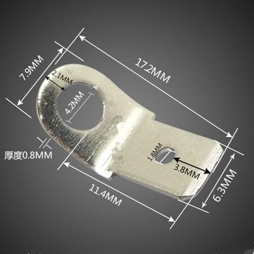 10pcs Speaker Terminal 6.3 Screw Hole 4MM Thickness 0.8MM Connector Plug Spring