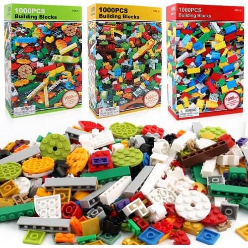 1000Pcs City DIY Creative Building Blocks Bulk Sets Classic Assembling Friends Bricks Educational Toys for Children