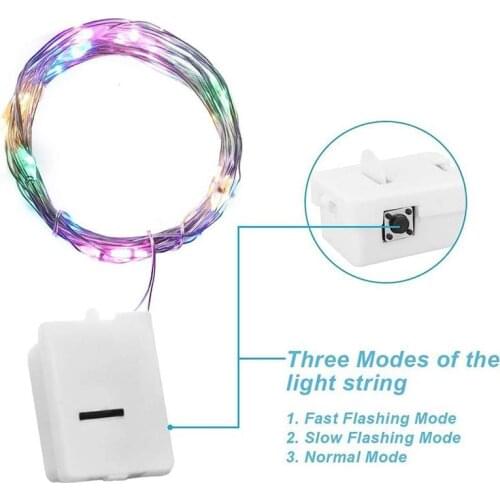 12 Pcs LED Fairy Lights 2 m 20 LED Copper Wire String Lights for Party Garden Christmas DIY Indoor Outdoor Decorations