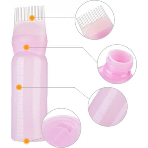 120 ML Professional Hair Colouring Comb Empty Hair Dye Bottle With Applicator Brush Dispensing Salon Hair Coloring Styling Tool