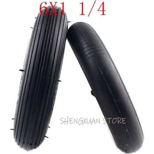 2PCS 6 Inch Pneumatic Tire 6x1 1/4 tyre 150MM Scooter fits for Electric Scooter e-Bike A-Folding Bik
