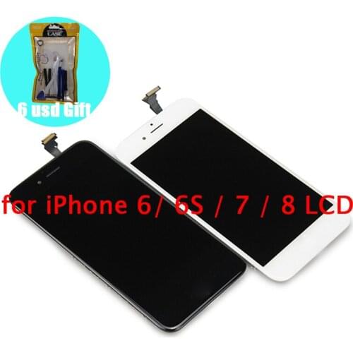 [6 USD GIFT] 100% Good Working LCD for iPhone Pantalla Replacement with Digitizer Assembly Black White LCDS