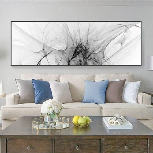 Abstract Art Posters and Prints Wall Art Canvas Painting Black and White Ink Line Pictures for Living Room Nordic Decor No Frame