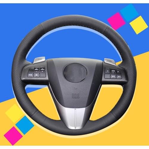 Auto Braid On The Steering Wheel Cover for Mazda 3 Axela 2008-2013 Mazda CX-7 CX7 2010-16 Mazda 5 2011-2013 DIY Car Wheel Covers
