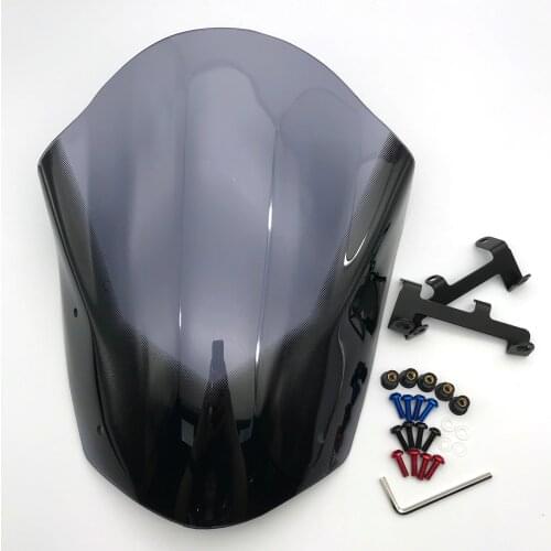 Free Shipping Motorcycle Windshield WindScreen Visor Viser Fits For Yamaha MT09 MT-09 FZ09 FZ-09 2013 2014 2015 2016 Double Bub