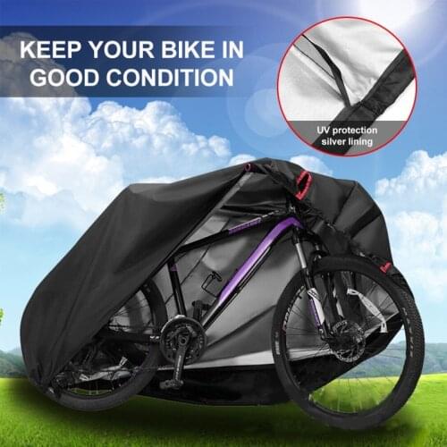 Durable Bike Cover for 2 Bikes 210D Oxford Waterproof Anti Dust Rain UV Protection Bicycle Cover for Mountain Road Bike