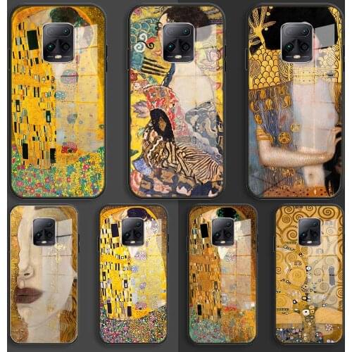 Soft Glass Balck Case For Xiaomi Redmi 9a 8A 7A Note 9 8 7 Pro Y3 9S 8T Prime Coque Cover gustav klimt artwork