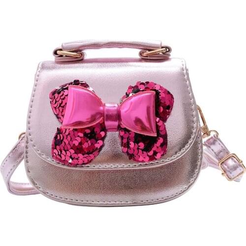 PU Children Shoulder Bags Kid Kindergarten Messenger Bag Fashion Toddler Crossbody Bag Bowknot Baby Handbag for Girl Coin Purse