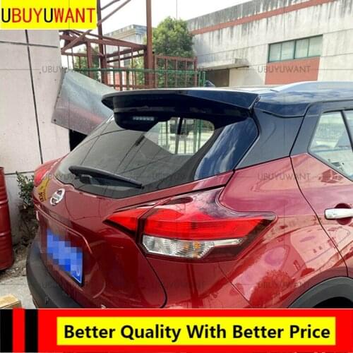 EPFBSQP For Nissan KICKS ABS Plastic Unpainted Primer Color Rear Roof Spoiler Trunk Wing Lip Boot Cover Auto Part 2017-2020