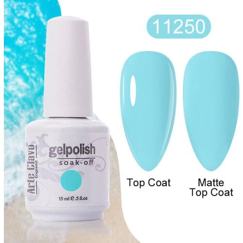 Arte Clavo 15ml Gel Nail Polish Glass Bottle Color Gel Varnish Matt Effect Gel Polish Soak Off UV LED Nail Lacquer Semipermanent