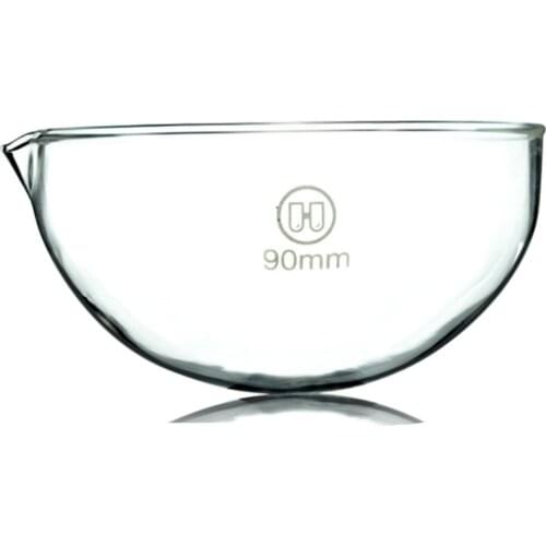 Evaporating Dish,Round Flat Bottom,Outer diameter 60,90,120 150MM,Lab Glass dishes with spout