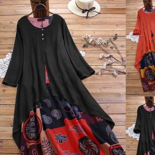 Spring and Autumn New Fashion Style Gets Long Skirt to Fake Female of Dress of Two Long Sleeves