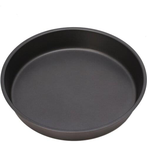 New Round Deep Dish Pizza Pan Non-stick Pie Tray Baking Kitchen Tool 24cm Steel 72XF
