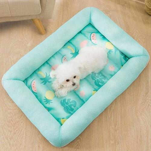 Summer Pet Cool Pad Bite-resistant Cooling Cat Mat Sleeping Pad Breathable Cool Soft Dog Bed Waterproof Cooling Cat Bed Kennel