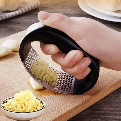 5 Types Stainless Steel Garlic Presses Manual Garlic Mincer Chopping Garlic Tools Curve Fruit Vegetable Tools Kitchen Gadgets-31
