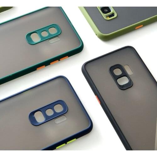 Translucent Matte Phone Case for Samsung Galaxy Note 8 Note 9 10 20 Plus S8 S9 S10 S20 S21 FE Cover Camera Protection Case