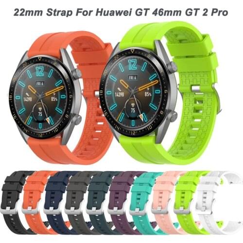 Sport Silicone 22mm Watch Band Strap For Huawei watch GT 2 Pro Smartwatch Replacement wristband For Huawei watch GT 42mm 46mm
