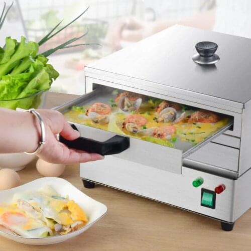 Rice Noodle Rolls Machine 2 Tiers electric Chang fen Steamed Steamer Stainless Furnace Cooking Chinese Cuisine Kitchen Food ware
