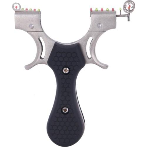 Mini Kids Slingshot Hunting Slingshots For Children Stainless Steel Catapult Childrens Toys Five Aiming with Flat Rubber Band