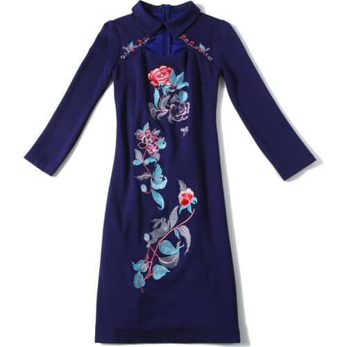 Luxurious Elegant Embroidery Trendy Vestidos Pastel Retro Robe High Slim Waist Party Mini Dress Women Spring Autumn Ukraine