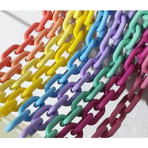 50pcs/bag DIY Detachable Replacement Shoulder Strap Bag Acrylic Resin Handbag Chain Strap Bands Bag Accessories 31*19mm