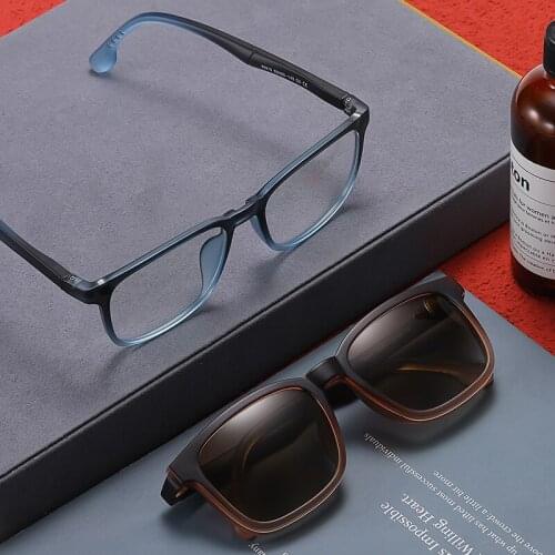 Kanspace Brand Sunglasses Women Optical Myopia Glasses 2 In 1 Magnetic Clip On Polarized Eyeglasses Men Vintage Glasses 95915