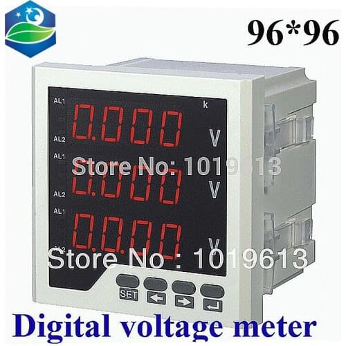 Three phase LED digital voltmeter ac voltage voltmeter digital