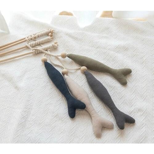 Xiaomi ZEZE Fishing Rod Cat Wand Funny Cat Stick Catnip Simulation Fish Cat Bite Playing Interactive Toy Cats Kitten Supplies