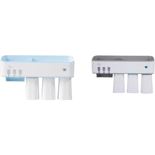 Intelligent No Punching Toilet Ultraviolet Disinfection Mouthwash Cup Storage Toothbrush Shelf