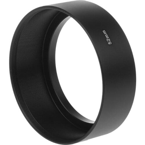 Universal 52mmMetal Long Focus Lens Hood Screw-In Mount For Canon DSLR SLR Camera