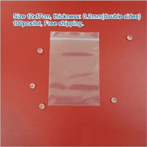 100pcs/lot high quality Transparent PE Zip Lock jewelry Gift Packaging Bags, 12*17cm clear plastic bags for clothing storage