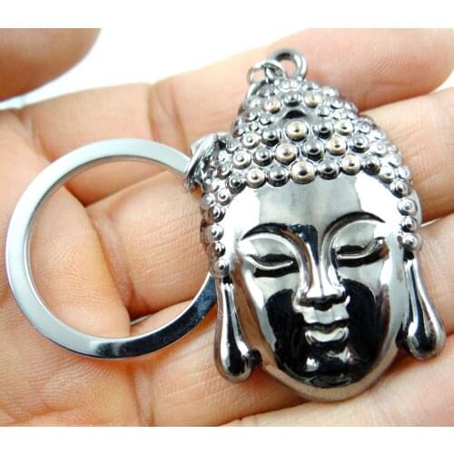 47*26 MM Alloy key Boeddha hoofd carving sleutelhanger auto hanger sleutelhanger gratis verzending A27
