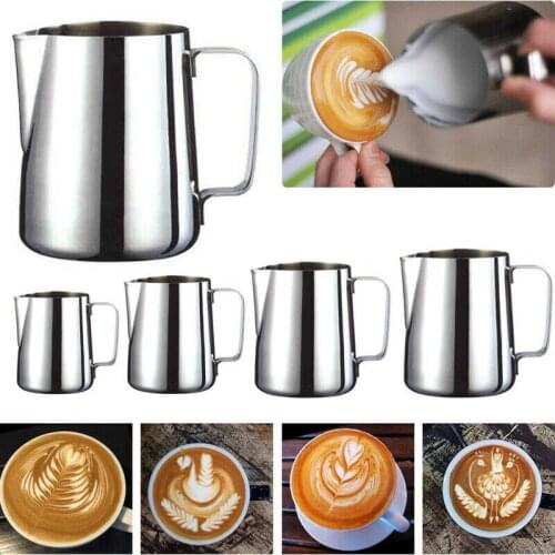 600ml Handheld Stainless Steel Milk Frothing Jug Espresso Coffee Pitcher Barista Craft Coffee Cappuccino Latte Art Milk Pitcher