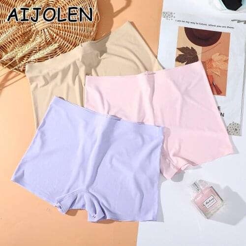 AIJOLEN Ice Silk Seamless Underwear Solid Color Boxer Briefs Breathable Briefs Elastic and Soft Womens Briefs Underpants
