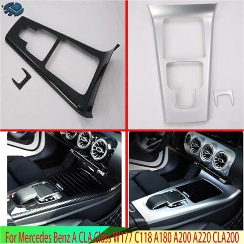 For Mercedes Benz A CLA Class W177 C118 A180 A200 A220 CLA200 Accessories Car Styling Console Panel Trim Cover Plastic Stickers