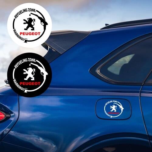 Car Fuel Tank Stickers Car Styling Decal Reflective Vinyl Sticker For Peugeot 107 108 206 207 308 307 407 508 2008 3008 RCZ