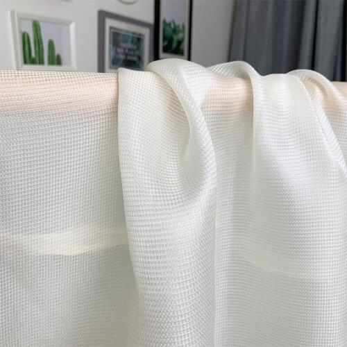 White waxberry 140cm 76g/m White silk jacquard organza fabrics clothes Garment sewing materials Free shipping