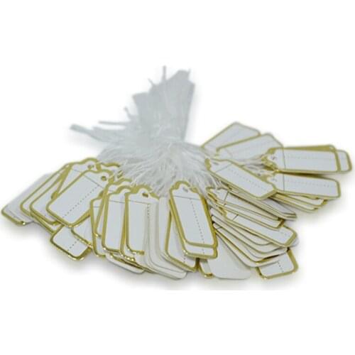 Retail Paper Jewelry Strung Tag Merchandise Clothing Jewelry Accessories Price Tag Silver Gold Convenient Strung Price Label