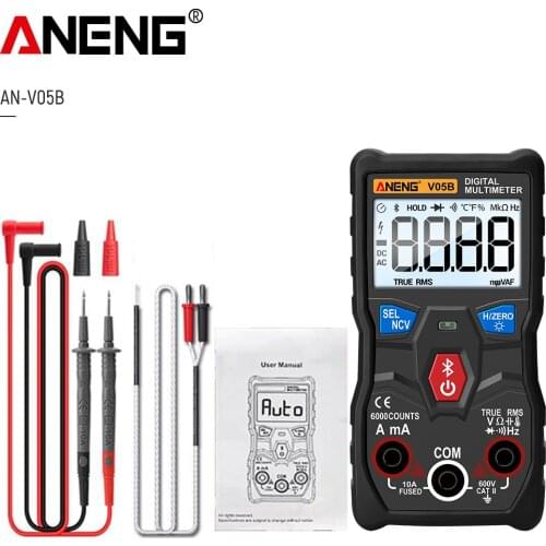 ANENG V05B Digital 6000 Counts Professional Analog Multimeter AC/DC Currents Voltage Mini Testers True RMS Bluetooth Multimetro