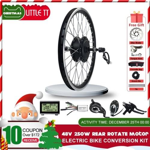 EBIKE Conversion Kit 20-29 inch 700C 48V 250W Rear Rotate Hub Motor Wheel For Electric motor bike kit