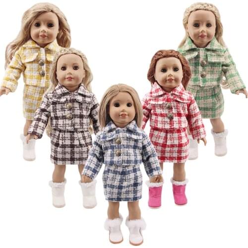 Doll CLothes 43cm Reborn Baby Doll Sweater And 18-inch American Doll Dress, Christmas Gifts For Girls, Childrens Toys