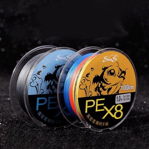 OBSESSION 100m 4 Strands 8 Stands Braided Fishing Lines Multifilament PE Fishing Line 10-110LB Diameter 0.32-0.6mm Fishing Wire