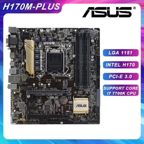 H170M-PLUS for Asus Desktop Used Original Motherboard ddr4 LGA 1151 Intel H170 USB2.0 USB3.0 pc motherboard