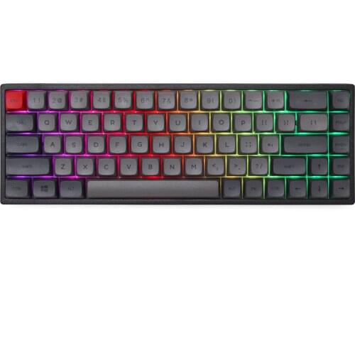 Keyhome KH68 68 key dual mode Bluetooth 5.0 Mechanical Keyboard 65% lighting effect RGB switch led type c software macro