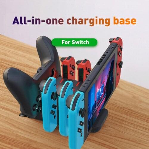 6-in-1 Multifunctional Charging Base Charger with Indicator for Nintendo Switch